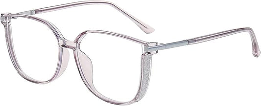 GUDVUE Oversized Blue Light Glasses, Computer Reading/Gaming/Phones Glasses, Anti Glare/UV400/Eye Strain, Large Square Frame