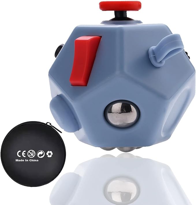 Small Fidget Toys Relief Stress,Anxiety,Depression Anti,Calming,Focus for Kids Adults with ADHD, Autism and Special Needs (Grey)