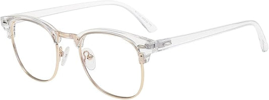 GUDVUE Blue Light Glasses, Computer/Gaming/TV/Phones Glasses for Women/men, Anti Glare/UV400/Eye Strain, Clear/Golden