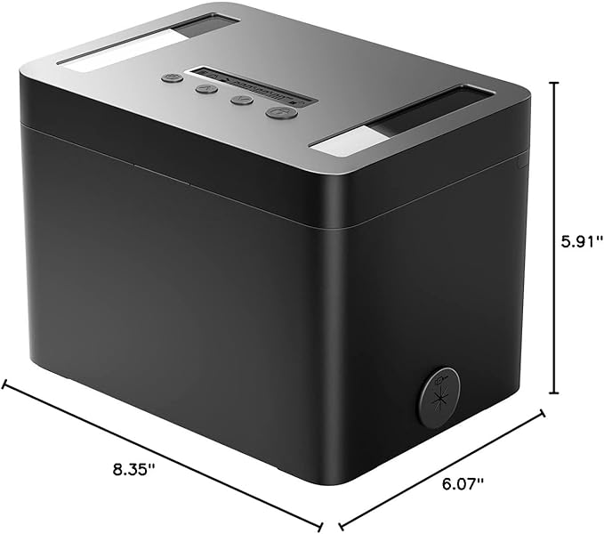 Metal Timed Lock Box with Emergency Unlocking, Phone Locked Box with Timer, Locking Container, Audio Prompt, Self-Control Safe Locker for Cellphone/iPad Mini/Medicine Gift Idea for Men Women