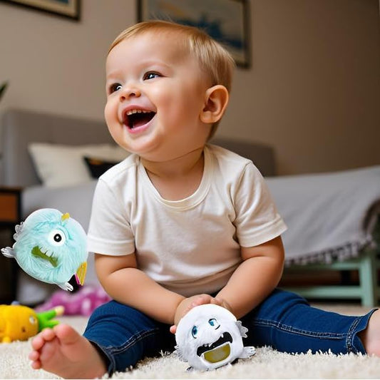 Squishy Toys Stress Balls, Plush Monster Fidget Toys for Kids Adults, Fidget Toys with Squishy Ball Inside Belly for Stress Relief, Calming, Focus, Autism and ADHD