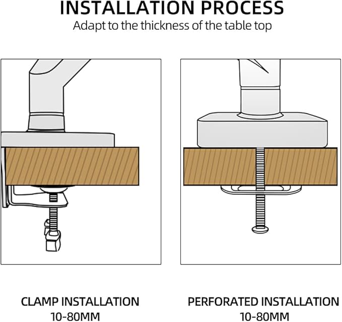 43 Ultrawide Monitor Arm Single Heavy Duty Desk Mount Computer Adjustable Gas Spring Stand for 17 to 46 inch, Screen up to 30lbs with VESA 75x75mm or 100x100mm M7B