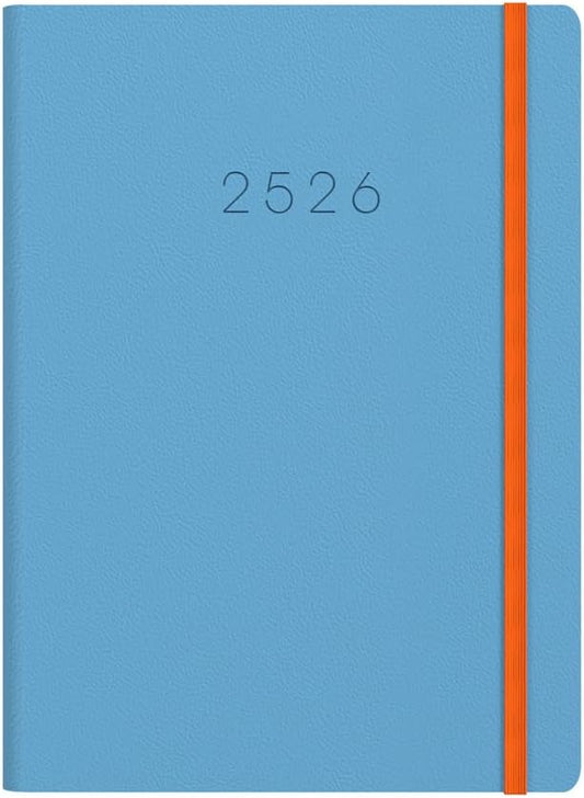 Collins 'Legacy' 14 Month Mid/Academic Year Planner, July 2025-August 2026 Week-to-View Diary, A5 Hard Cover, Blue
