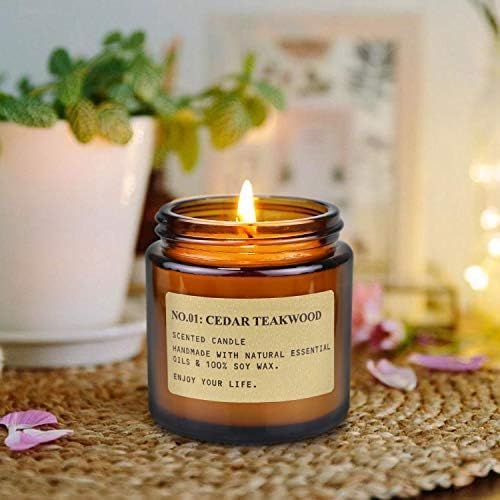 4 Pack Candles for Home Scented Candles Clearance, Aromatherapy Candle Gifts for Women, Natural Soy Wax Long Lasting Amber Jar Candles Set, Gifts for Birthday, Valentine's, Mother's, Anniversary