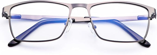 YIMI Mens Blue Light Glasses Men Computer Gaming BlueLight Blocking Glasses Metal Anti Eyestrain Clear Lens Eye Protection