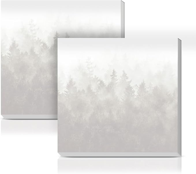 Sticky Notes 3x3 Inches, 2 Pads Cute Colorful Self-Stick Note Pads, Easy to Post for Home, Office and Daily Life Organization Fire Forest