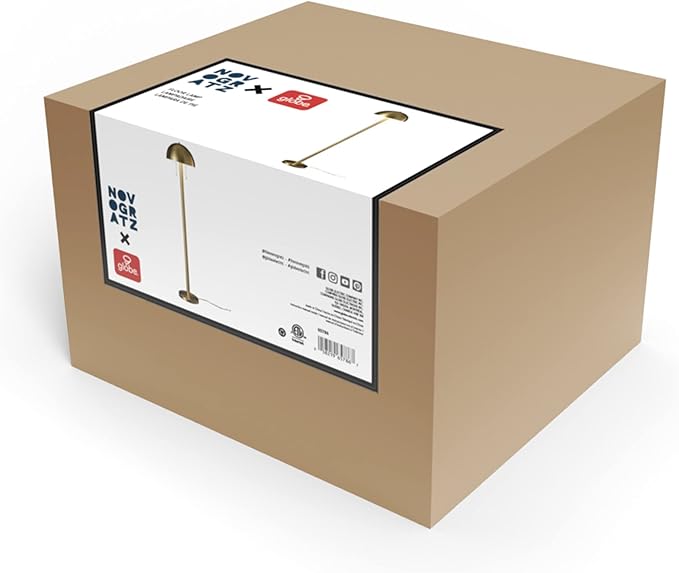 GLOBE Electric 65786 Haydel 60" 2-Light Floor Lamp, Matte Brass, Double On/Off Pull Chain, Bulb Not Included