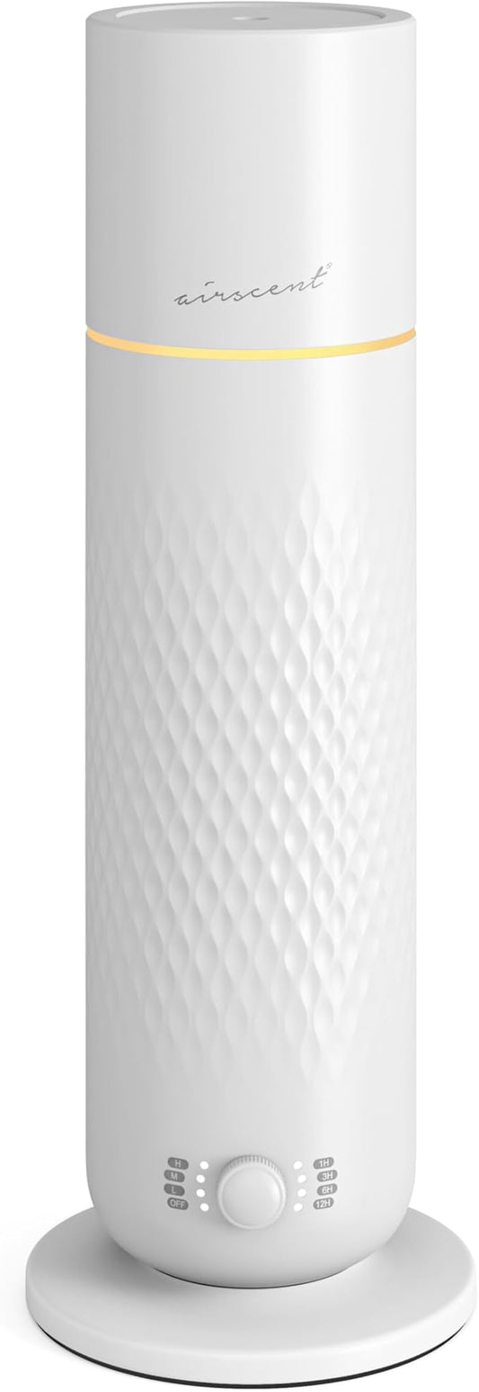 The AirScent Waterless Diffuser - Cold Air Scent Diffuser Oil Machine for Homes, Offices, Hotels and Spas - Fragrance Oil Aromatherapy Diffuser for Aesthetic Scenting - Color White - Capacity 4.05 Oz