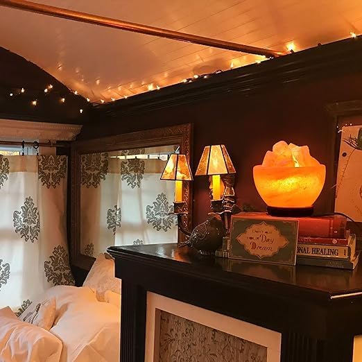 Himalayan Pink Salt Lamp Bowl with Chunks (BowlChunks 1)