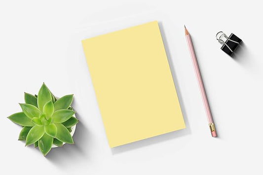 Debra Dale Designs - 5" x 7" Yellow Note Pads - Made Right in the USA - 50 Sheets Per Memo Pad - 13 Pads of Paper - 20# Bond Scratch Paper Pads