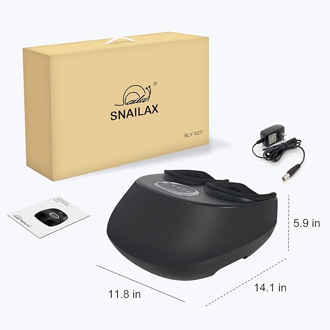 Snailax Shiatsu Foot Massager with Heat, Kneading, Compression, Vibration, Feet Massage Machine for Plantar Fasciitis, Neuropathy, Foot Warmer, Gifts for Women Men,Size 13