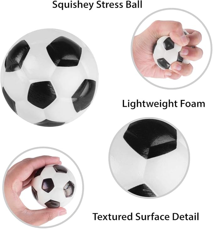 Super Z Outlet Mini Foam Soccer Sports Balls for Kids Adults Mini Baseball Football Basketball Stress Ball Bulk Toy Little and Big Game Party Decoration and Relaxable Balls (24 Pack)