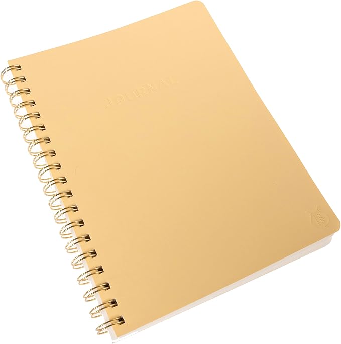 Graphique Apollo Vegan Leather Journal, Spiral Notebook for Writing, 192 Lined Pages, 8” x 10”