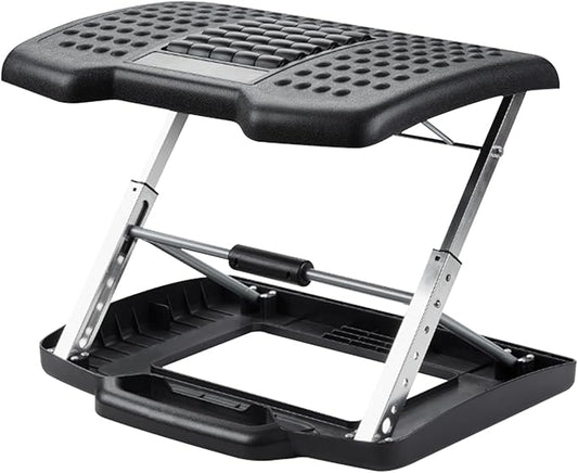DXRacer Ergonomic Adjustable Desk Foot Rest, Foot Stools Footrest for Under Office Desk with Massage (Upgraded)