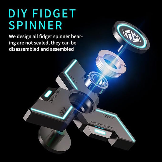 Fidget Spinners, INNÔPLUS Fidget Spinners for Adult, Fidget Toys, Fidgets for Teens,Metal Fidget Spinner with Luminous Light Stress Relief, Spinner Absorb Light Then Release in Dark