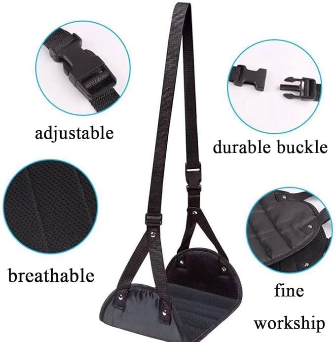 2 Pack Air Travel Foot Hammock, Footrest Hammock with Soft Sponge,Portable Air Travel Necessities, Foot Rest for Traveling,Camping,Hiking