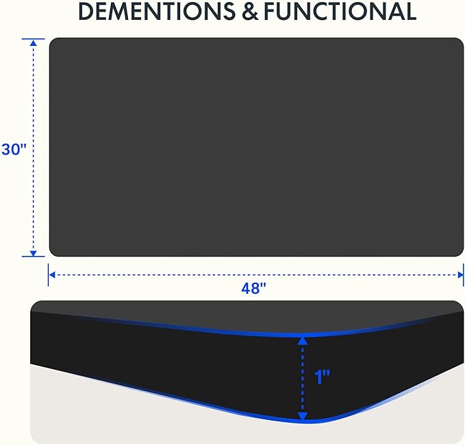 FLEXISPOT EN2 Whole-Piece Standing Desk with Clamp Power Strip, 48x30 Electric Stand Up Height Adjustable Desk with Cable Management (Black Frame + Black Top, 2 Packages)