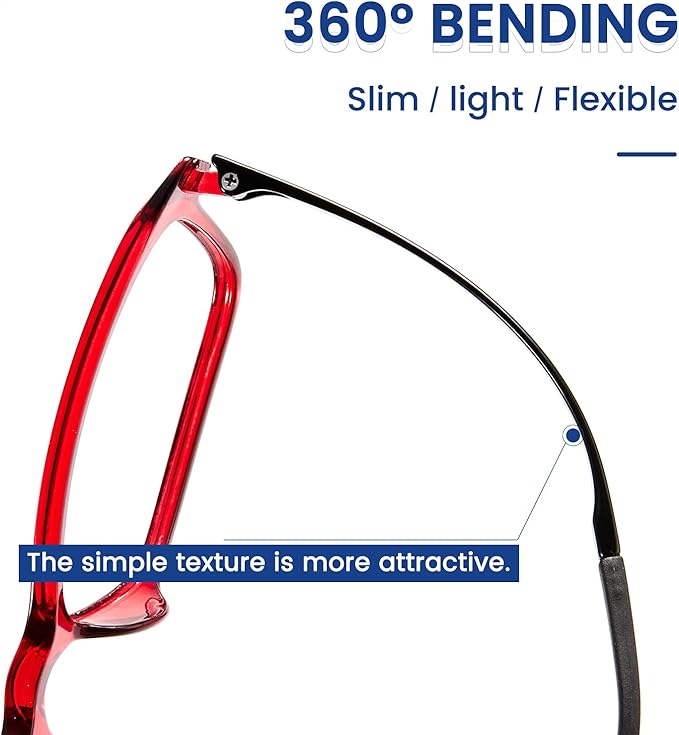 Cyxus Blue Light Glasses Computer Glasses UV Blocking GRP Square Frame Clear Lens Ultra Light Eyewear