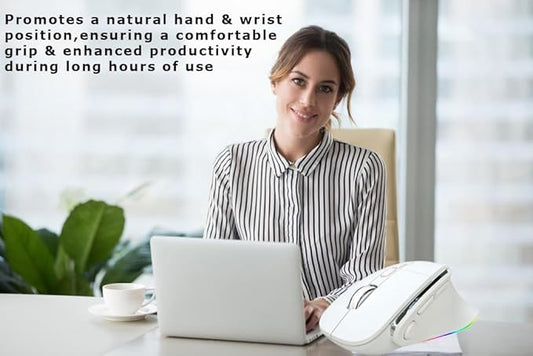 Ergonomic Mouse Large Middle Hands Dual Mode(Bluetooth+USB)Rechargeable Vertical Carpal Tunnel Bluetooth Wireless Mouse for PC/Laptop/Computer/Desktop/Tablet/ipad/Macbook Air/Pro Office Work Gift