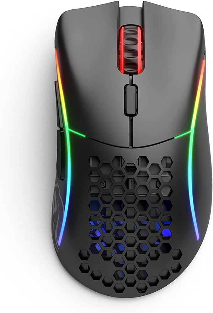 Glorious Model D Wireless Gaming Mouse - 69g Superlight, Lag Free 2.4Ghz Wireless, Up to 71 Hour Battery, RGB, BAMF Sensor, Ergonomic, 6 Buttons - Matte Black
