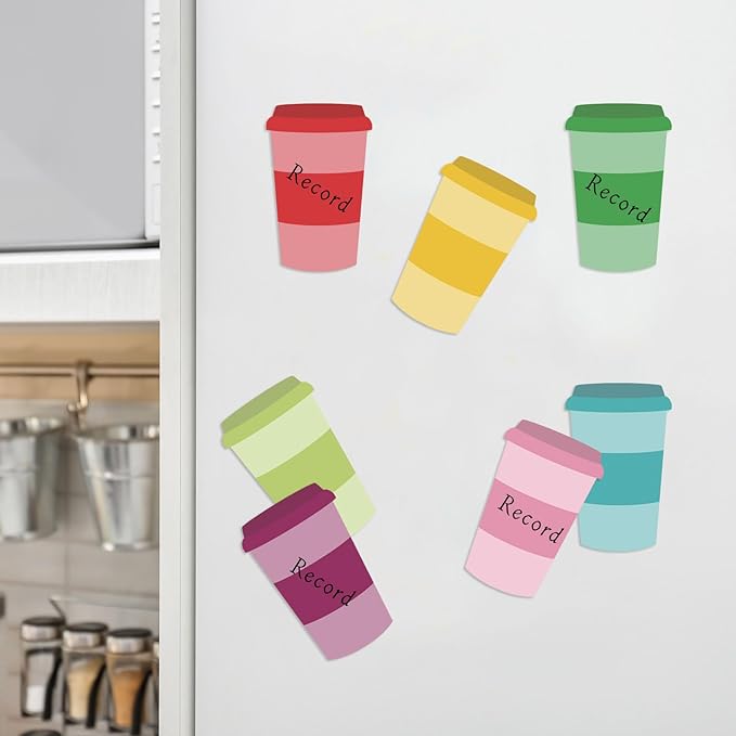12 Pcs Coffee Cup Sticky Notes Self Memo Notes for School Classroom Wall Home Office Students Coffee Lover Office Supplies Party Favors Gifts Bookmarks