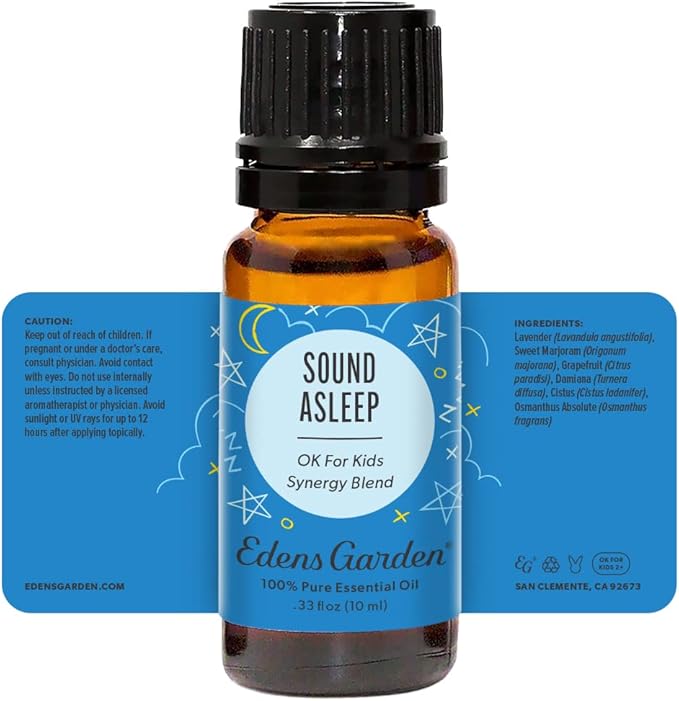 Edens Garden Sound Asleep Essential Oil Blend- 100% Pure Premium Grade, Undiluted, Natural, Therapeutic, Aromatherapy, The Best for Diffusing, Candle, Humidifiers, Kid Safe 10 ml (.33 fl oz)