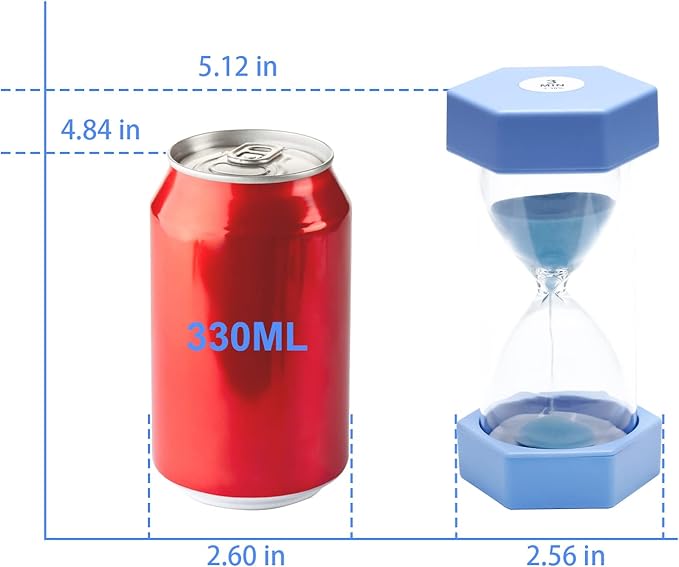 5 Pcs Marcaron Colorful Hourglass, Sand Timers, Acrylic Hourglass Timer, 3/5/10/20/30 Minutes Sandglass for Classroom, Home, Kitchen, Office Decoration