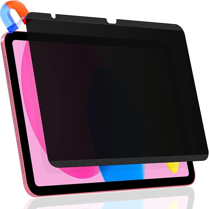 Magnetic iPad 10th generation (2022) / 11th generation (2025) Privacy Screen Protector, iPad 10.9 inchAnti Blue Light Glare Spy Privacy Filter