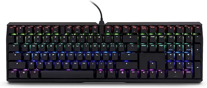 Cherry MX Board 3.0 S Wired Gamer Mechanical Keyboard with Aluminum Housing - MX Red Switches (Slight Clicky) for Gaming and Office - Customizable RGB Backlighting - Full Size - Black