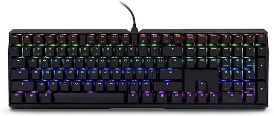 Cherry MX Board 3.0 S Wired Gamer Mechanical Keyboard with Aluminum Housing - MX Red Switches (Slight Clicky) for Gaming and Office - Customizable RGB Backlighting - Full Size - Black