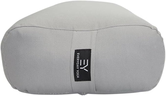 Everyday Yoga Premium Bolster, Meditation Pillow, Super Soft & Lightweight with Carry Handle - Firm Support for Restorative Yoga, Multi-color