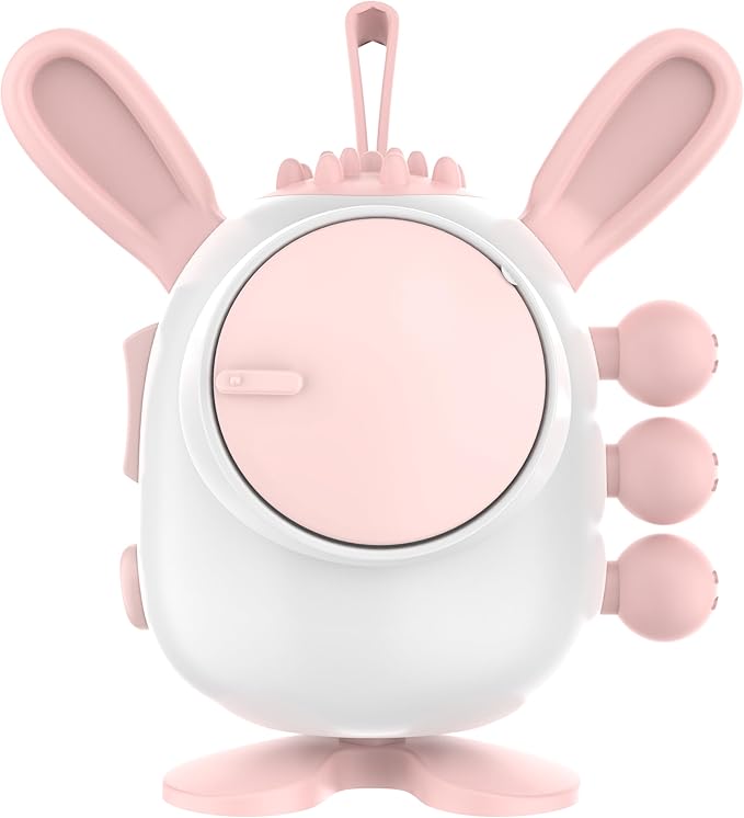 Fidget Toy Cubes with Cute Ears - Stress Relief for All Ages, Ideal for Office, School, and Home (Pink/White)