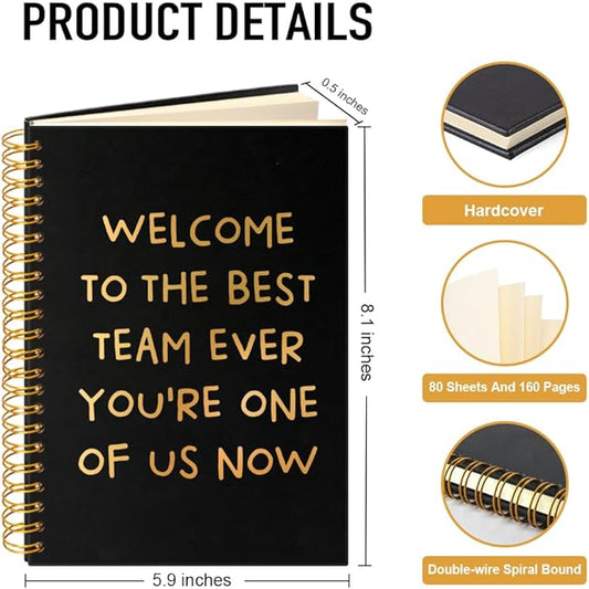 Welcome to The Best Team Ever 160 Blank Pages Spiral Notebook, New Employee Welcome Gifts, Dream Team Gifts for Colleagues, Teamwork Gifts for Staff, New Job Gifts for Employee C