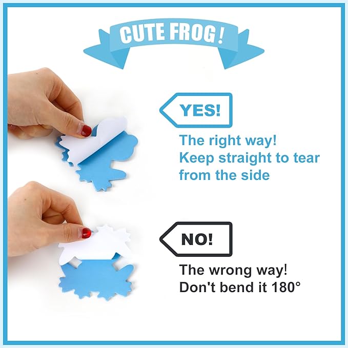 24 Packs Frog Sticky Notes 6 Colors Animal Memo Pads Colorful Summer Reminder Notes for Annotating Office Classroom Study, 480 Sheets