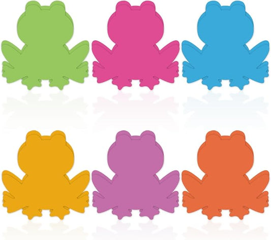 24 Packs Frog Sticky Notes 6 Colors Animal Memo Pads Colorful Summer Reminder Notes for Annotating Office Classroom Study, 480 Sheets