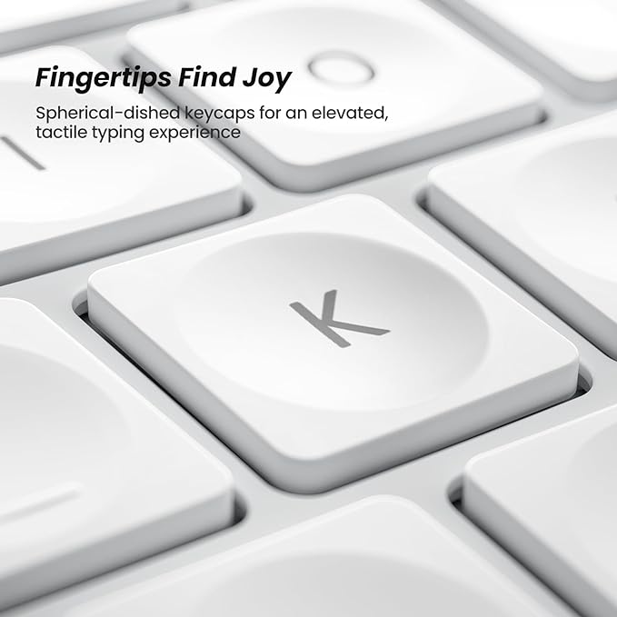 Nulea Wireless Ergonomic Keyboard, Split Keyboard with Cushioned Wrist Rest, Bluetooth and USB Connectivity, USB-C Rechargeable, Compatible with Windows Mac (White Pink)