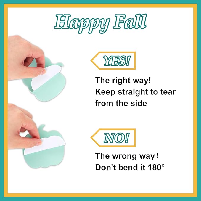 24 Pack Fall Pumpkin Sticky Notes 6 Colors Colorful Boho Autumn Sticky Memo Pads for School Classroom Thanksgiving Party Decor Supplies, 480 Sheets