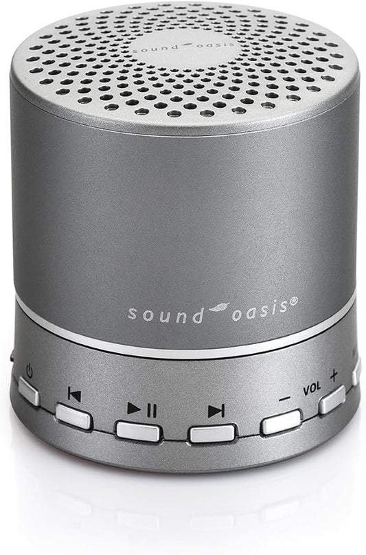 Sound Oasis Bluetooth White Noise Machine – Portable Sound Machine with 20 Non-Looping Nature, Pink & Brown Noise Sounds, Tinnitus Masker for Sleep, Baby, Office & Travel, Rechargeable