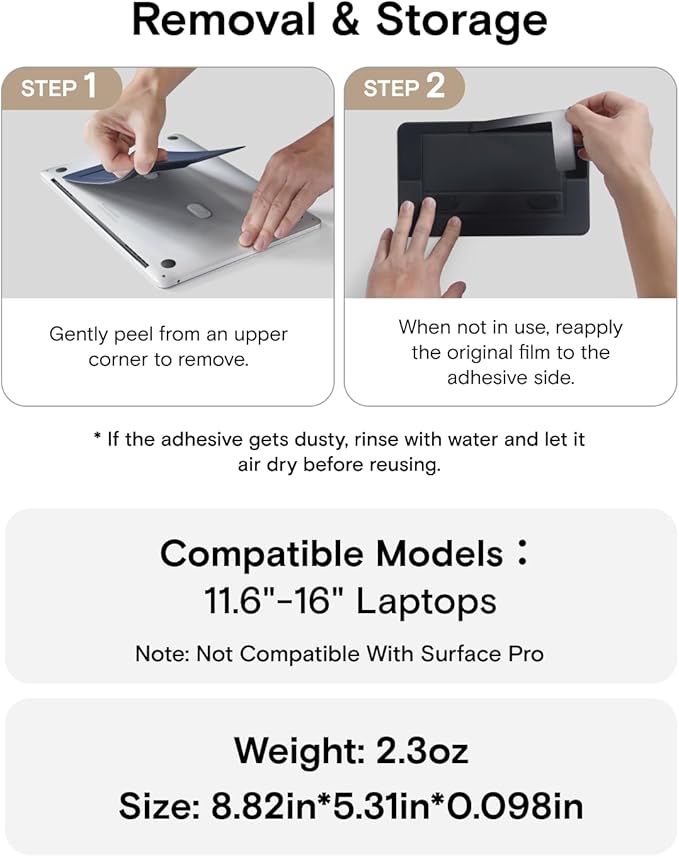 MOFT Laptop Stand for Desk, Adhesive Airflow Laptop Cooling Stand for Heat Dissipation with 2 Adjustable Viewing Angles,Foldable&Portable Computer Stand Compatible with Laptops 11"-16",Earthen Beige