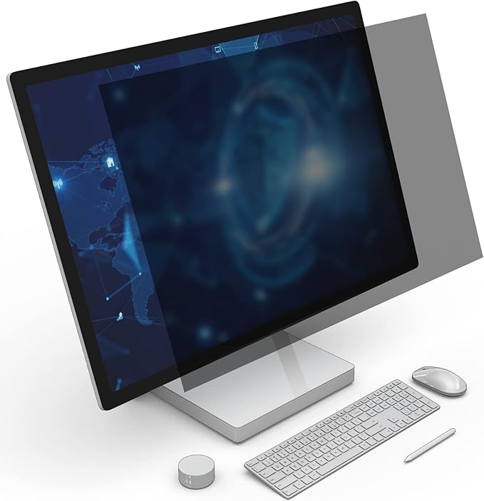 Privacy Screen Filter - 24 Inch Computer Monitor Privacy Shield Film for 23.6" 23.8" Monitor - Anti Glare Screen Cover, Blue Screen Protector for Eyes - 16:9 Hanging Film Shield