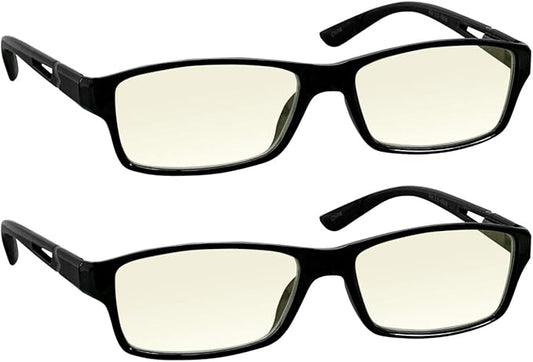 TruVision Readers Blue Light Blocking Reading Glasses 9604HP with Comfort Spring Hinges for Men and Women
