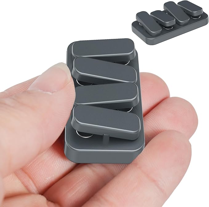 Metal Fidget Slider EDC Fidget Clicker Fidget Toys Adults (Starry Gray)