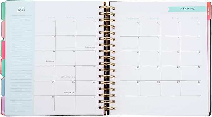 Votum August 2025 to January 2027 Large Back to School Academic Planner- Daily, Weekly & Monthly Organizer with Pens, Stickers, Sticky Notes, and a Sturdy Cover - Organized Chaos Pink