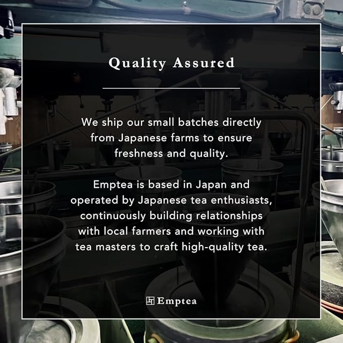 Emptea Ceremonial Grade Matcha - Single Cultivar Okumidori Kagoshima First Harvest Stone-milled Premium Organic Japanese Green Tea Powder 1.06 oz (30g)