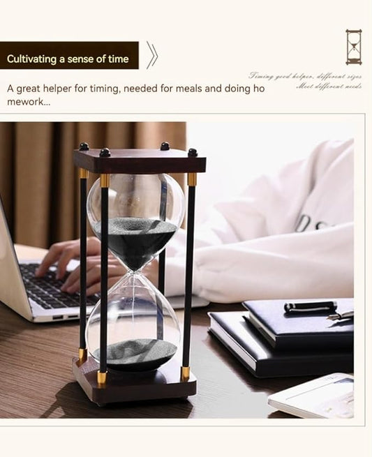 Hourglass Timer 60 Minutes Sand Timer for Gift 1 Hour Glass Sand Clock for Home/Desk/Office Decor and Classroom Timer (Purple, 60 Minutes)