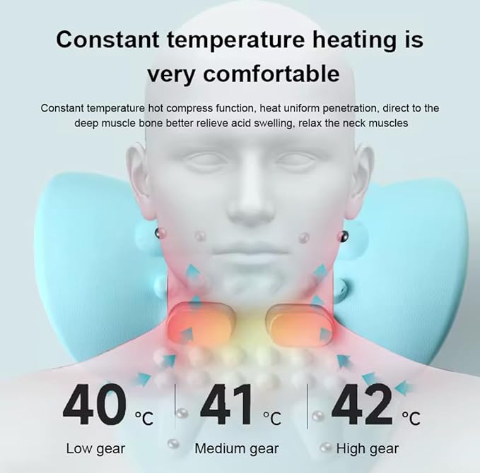 Neck Massager, 2025 Top Neck and Shoulder Relaxer, Back Massager Pillow with Heat,4d Electric Back Massage Pillow, Deep Tissue Relaxation for Shoulders, Home or Office