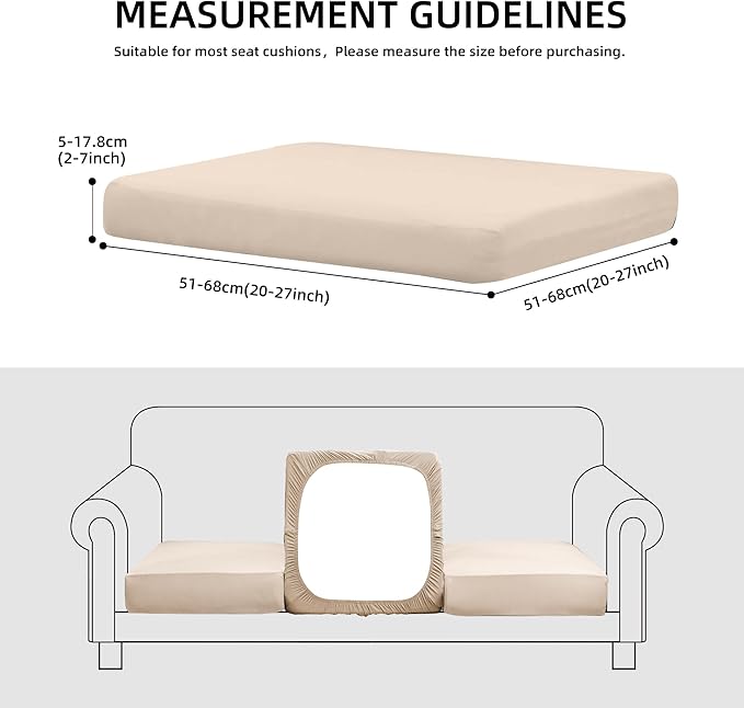 14Pcs Patio Cushion Covers Waterproof, Cushion Covers, Stretch Couch Covers, Patio Couch Slipcovers, Patio Cushion Covers Replacement, Outdoor Chair Cushion Covers (Off-White)