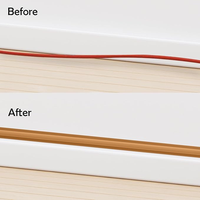 Rubber Bond TV Cord Hider Cable Protector - Strong Self Adhesive Wall Cord Cover Cable Hider - Low Profile Cable Management Wall Cord Concealer Cable Raceway