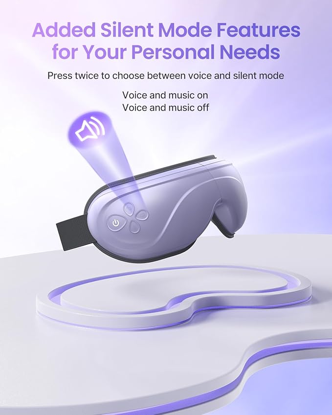 RENPHO Eyeris 2 Eye Massager with Heat, Birthday Gifts for Mom Dad Women Men Face Massager, Heated Eye Mask for Improve Sleep