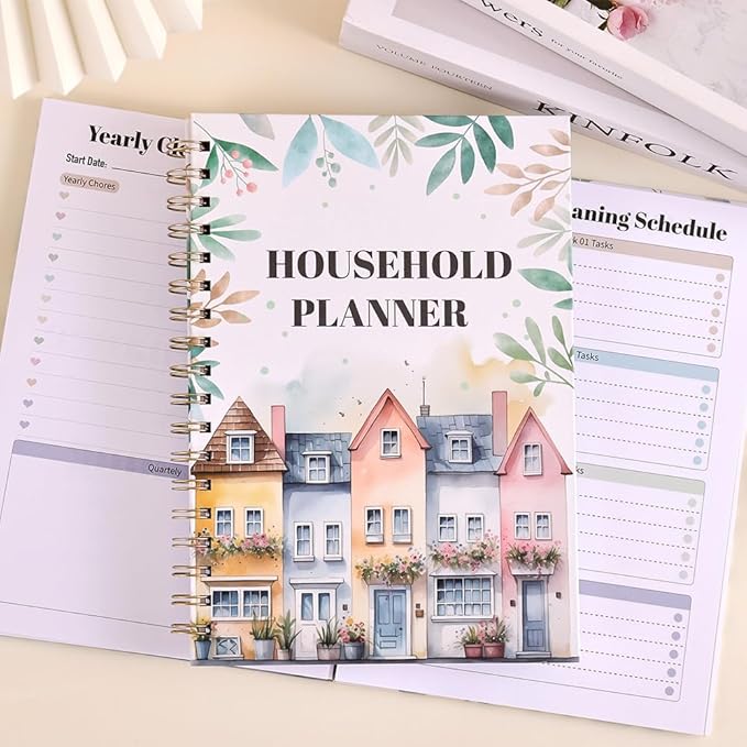 All-in-One Family Organizer & Home Management Binder: Calendar Scheduling, Finance Budget, Meal Planning & Grocery Lists, Cleaning Schedule, Activities & Health Tracker,For Busy Moms & Households